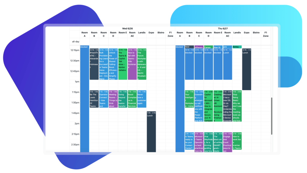 Create your own event schedule