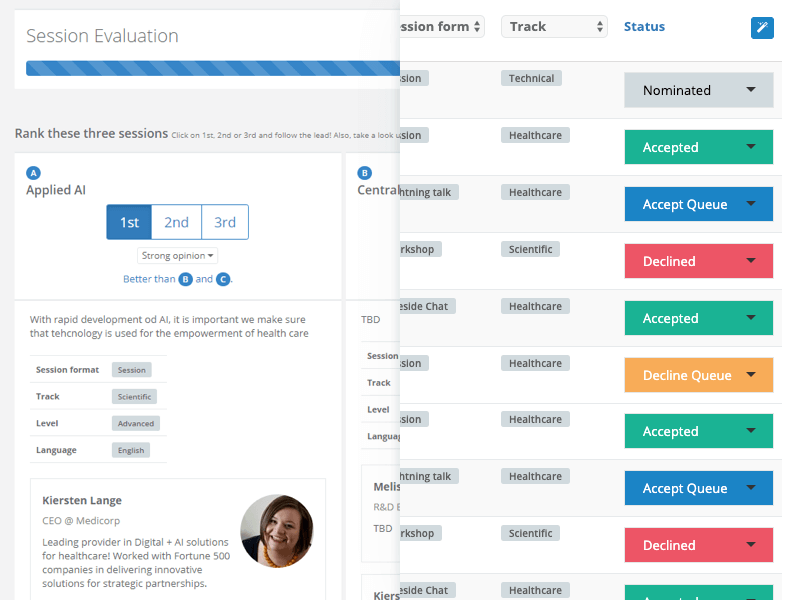 Use Sessionize to call for content and create session agendas