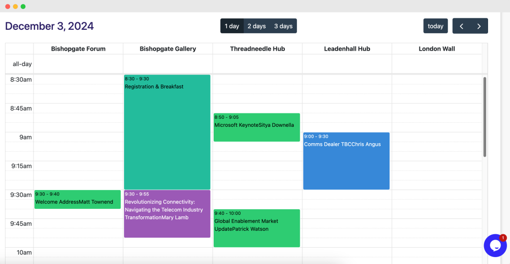 Corporate Event Scheduling