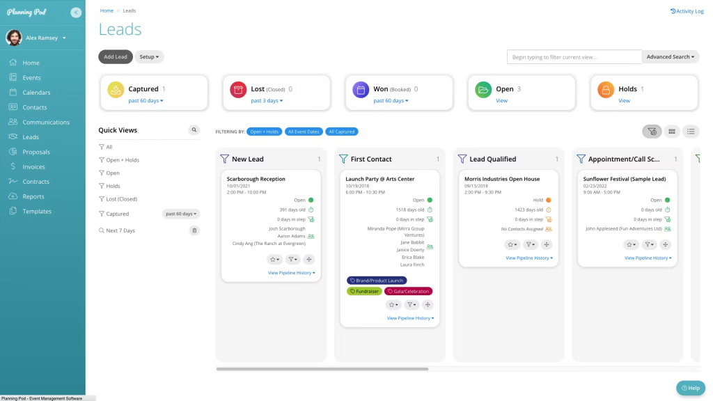 Planning pod is a dedicated event CRM