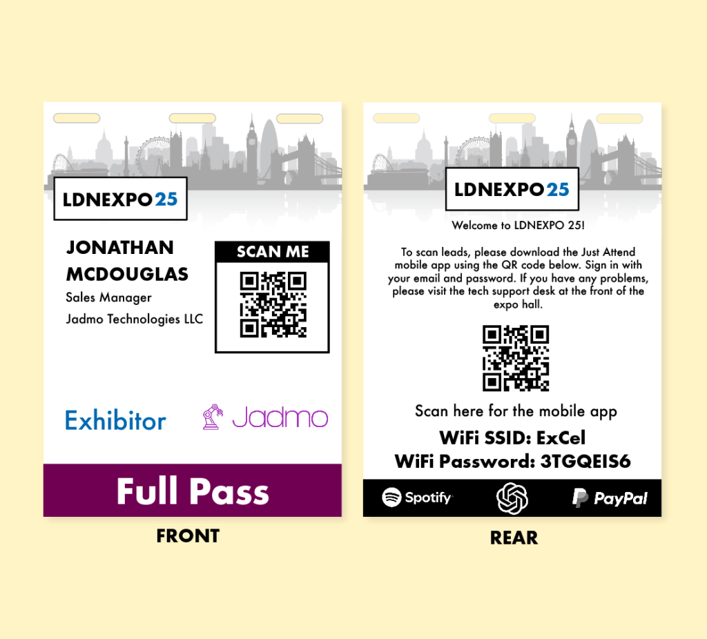 Create professional and unique event badges with our customizable templates