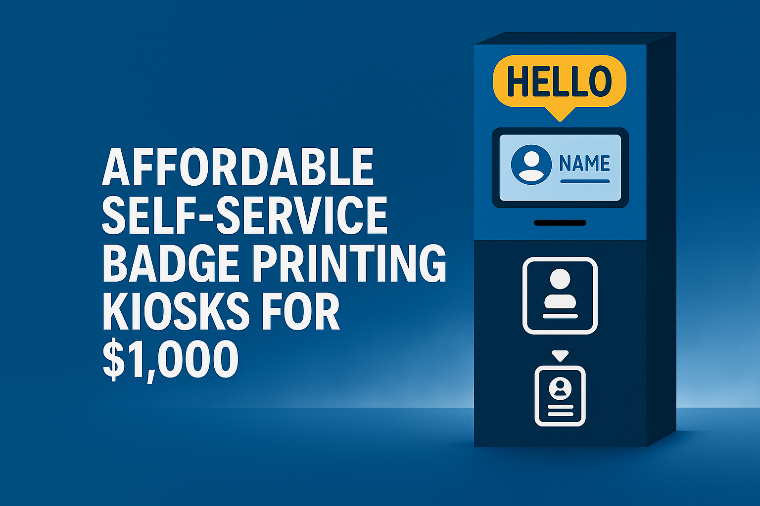 Affordable event badge printing kiosk