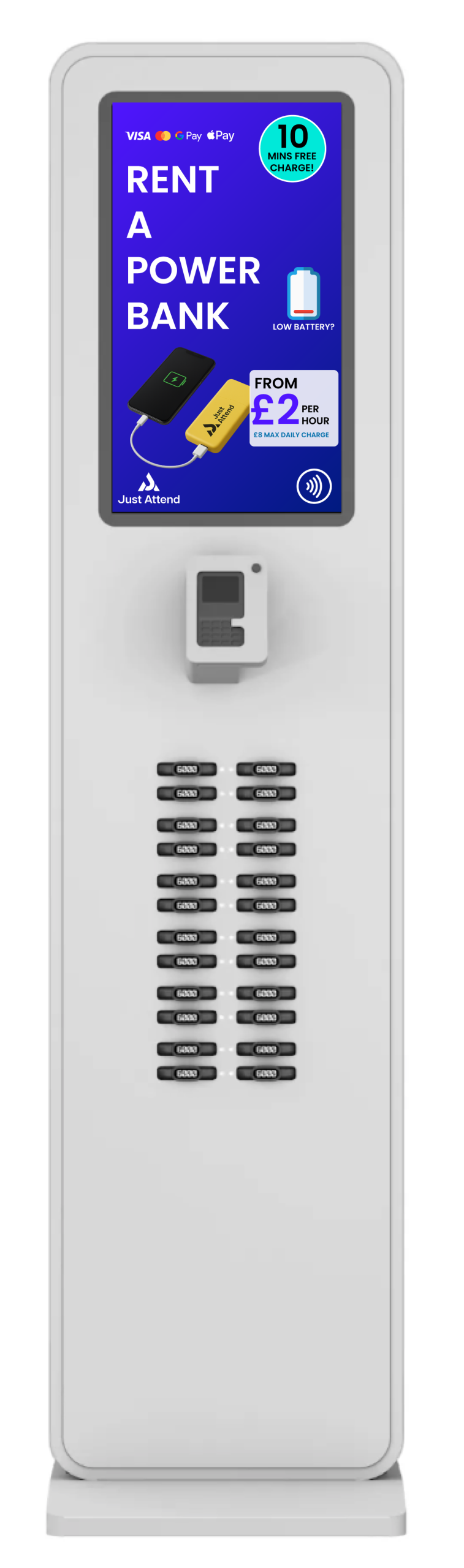 24 Battery Mobile Phone Power bank Rental Kiosk for events